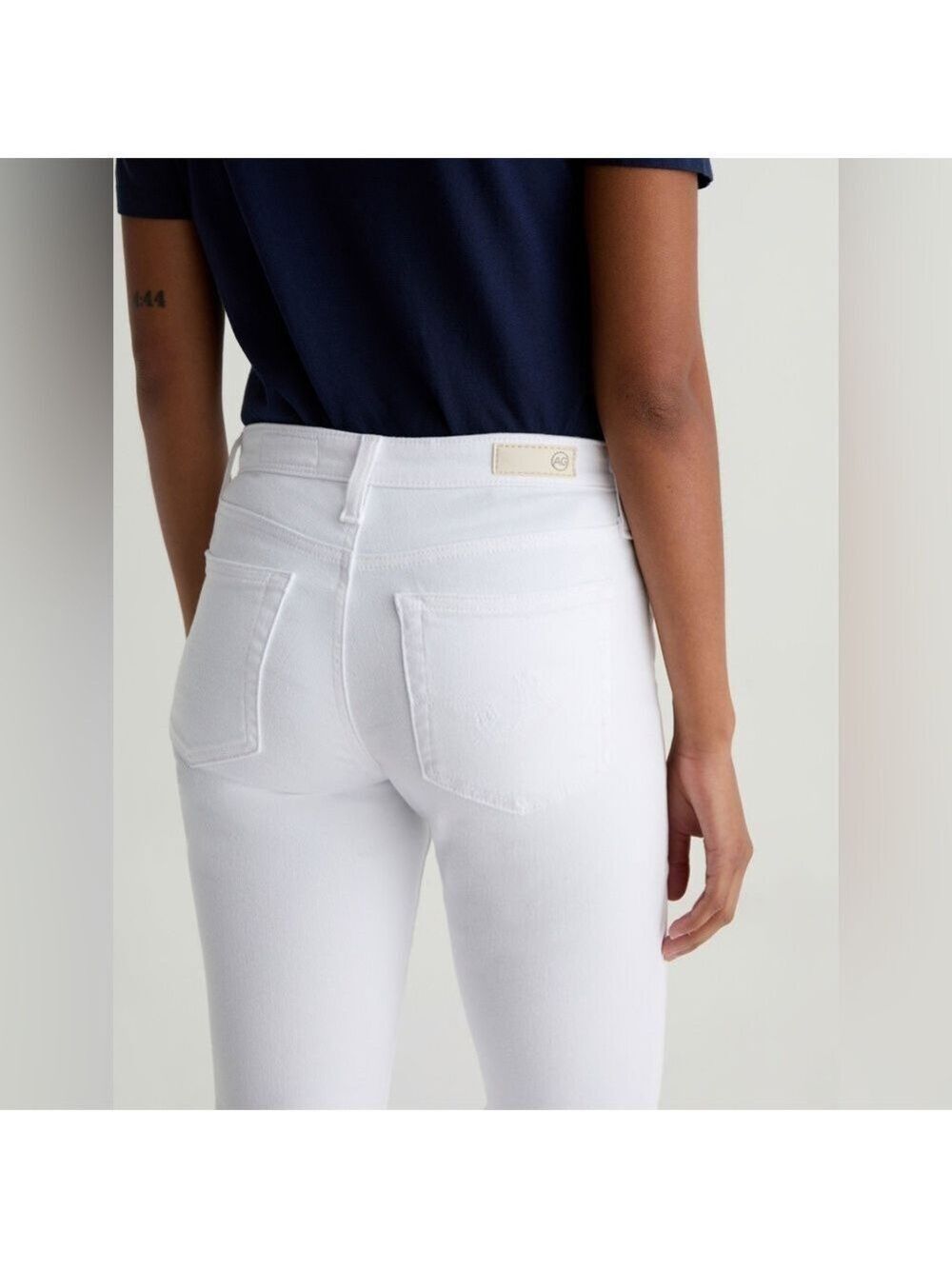 Ag Adriano Goldschmied The Prima Ankle Cigarette Ankle Jeans White Size 27R - Picture 5 of 13